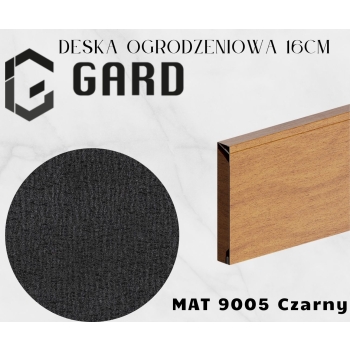 Deska ogrodzeniowa Modern o szerokości 16cm i długości do 300cm kolor czarny mat firmy GARD